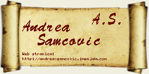Andrea Samčović vizit kartica